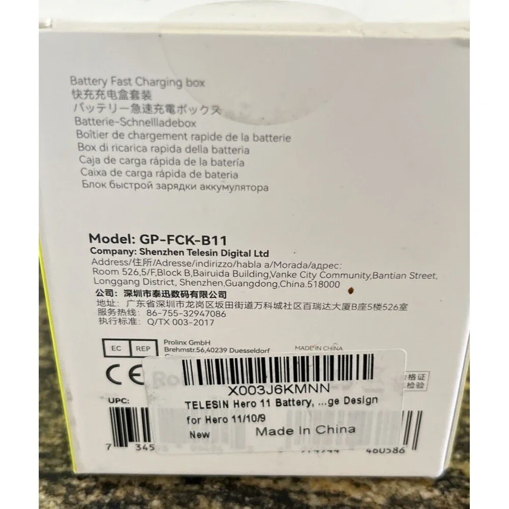 TELESIN For Hero 11/10/9 Battery Fast Charging Box New In Box Sealed 2 Available